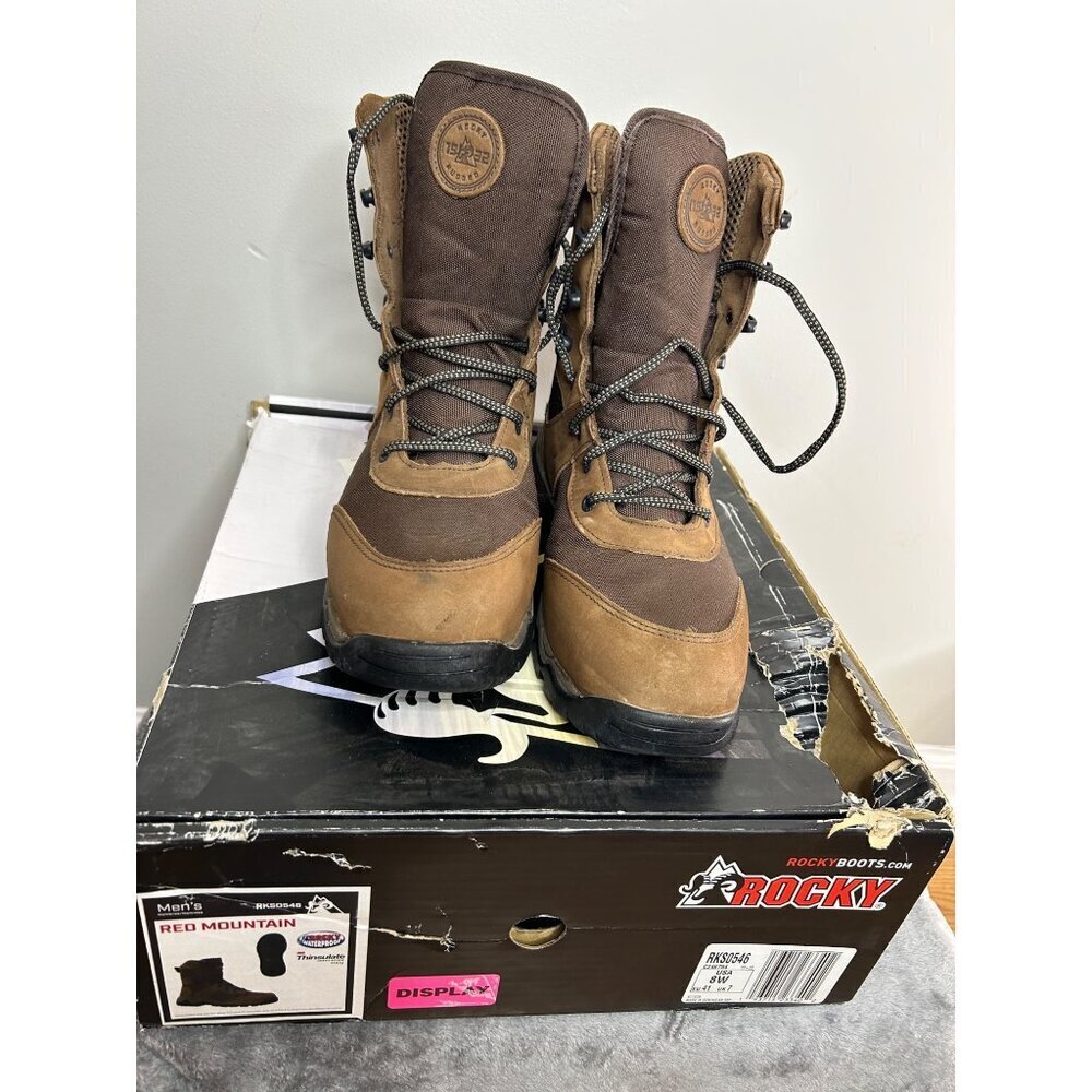 Rocky Men's Red Mountain Waterproof 400 G Insulated Boot Sz 8